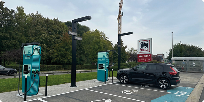 Waar vind je de Delhaize snellaadpunten?